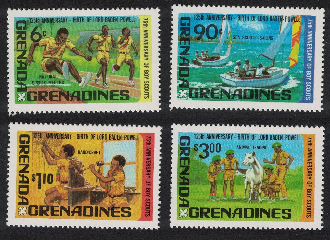 Grenada Grenadines Boy Scouts Lord Baden-Powell 4v 1982 MNH SG#483-486