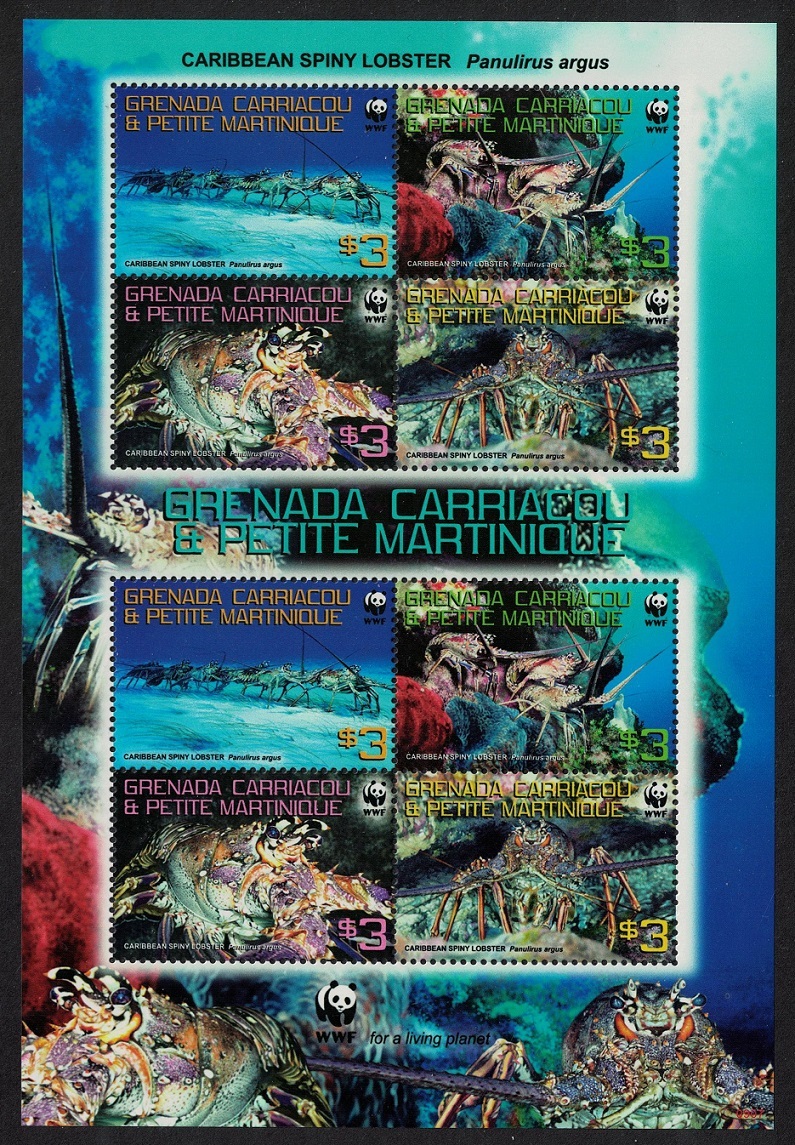 Grenada Grenadines Caribbean Spiny Lobster &#39;Panulirus argus&#39; MS 2009 MNH SG#MS4004