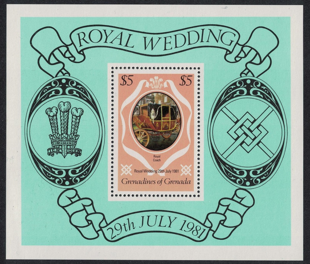 Grenada Grenadines Charles and Diana Royal Wedding MS 1981 MNH SG#MS447 MI#447-450 Sc#440-442