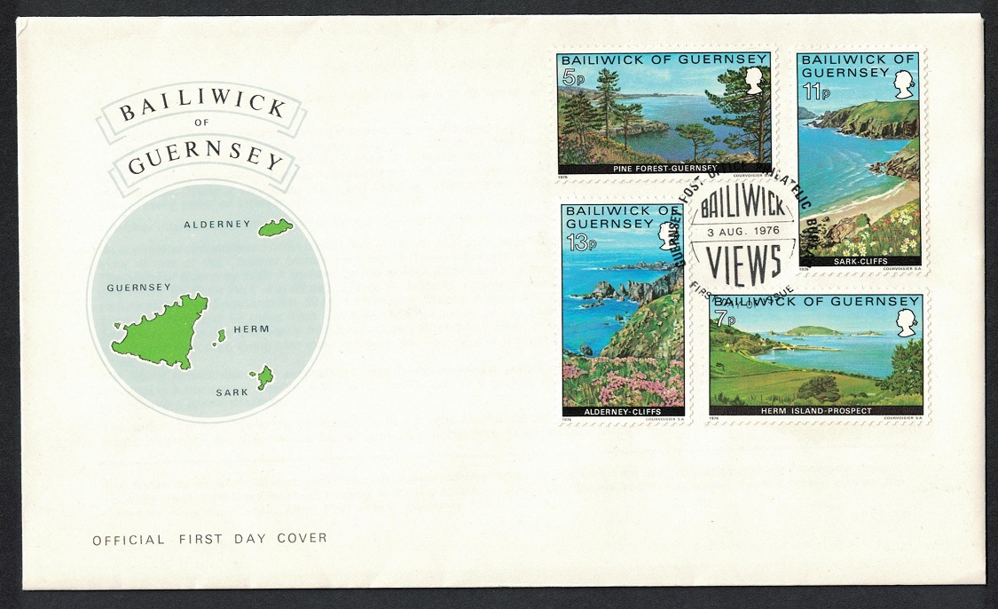 Guernsey Views 4v FDC 1976 SG#141-144 Sc#137-140