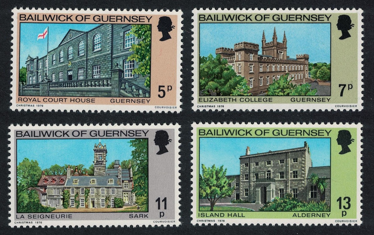 Guernsey Buildings Christmas 4v 1976 MNH SG#145-148 Sc#141-144