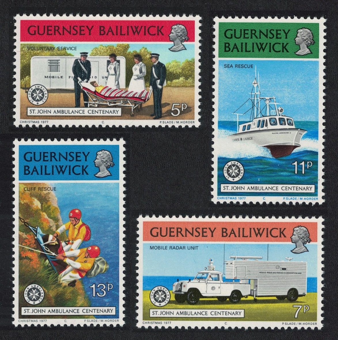 Guernsey St John Ambulance 4v 1977 MNH SG#157-160 Sc#153-156