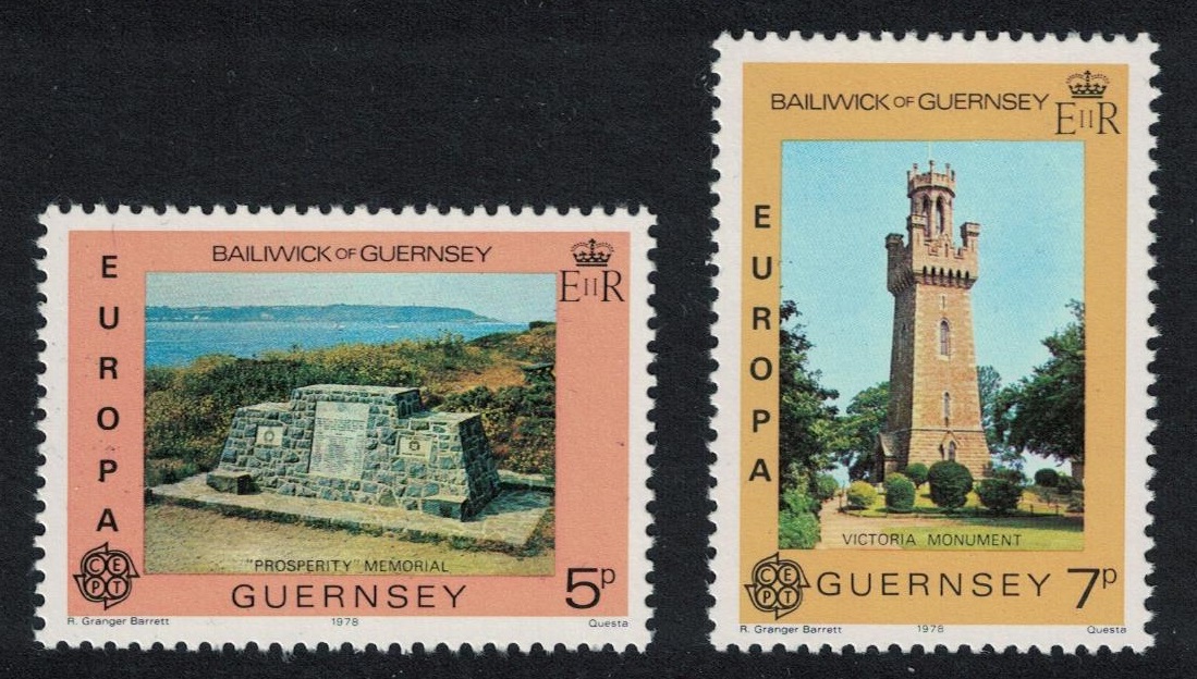 Guernsey Monuments Europa CEPT 1978 2v 1978 MNH SG#165-166 Sc#161-162