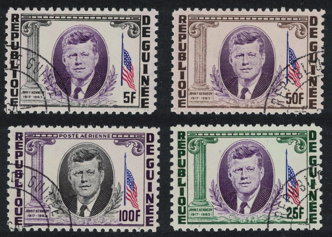 Guinea President Kennedy Memorial Issue 4v 1964 Canc SG#426-429 Sc#325-327+C56