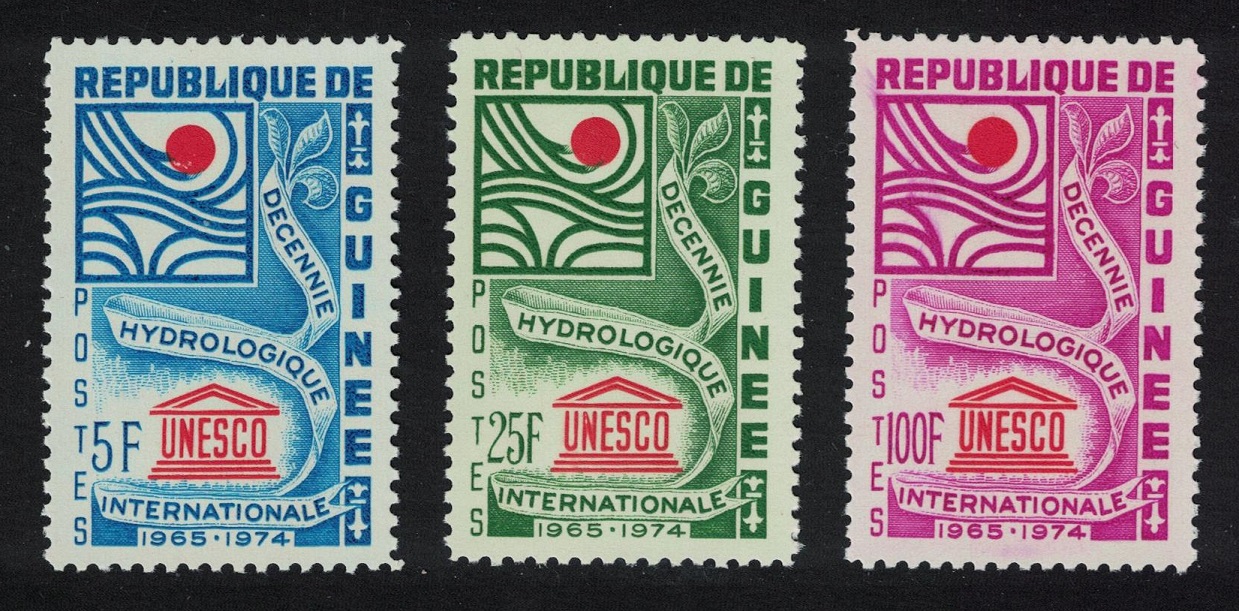 Guinea UNESCO International Hydrological Decade 3v 1966 MNH SG#558-560