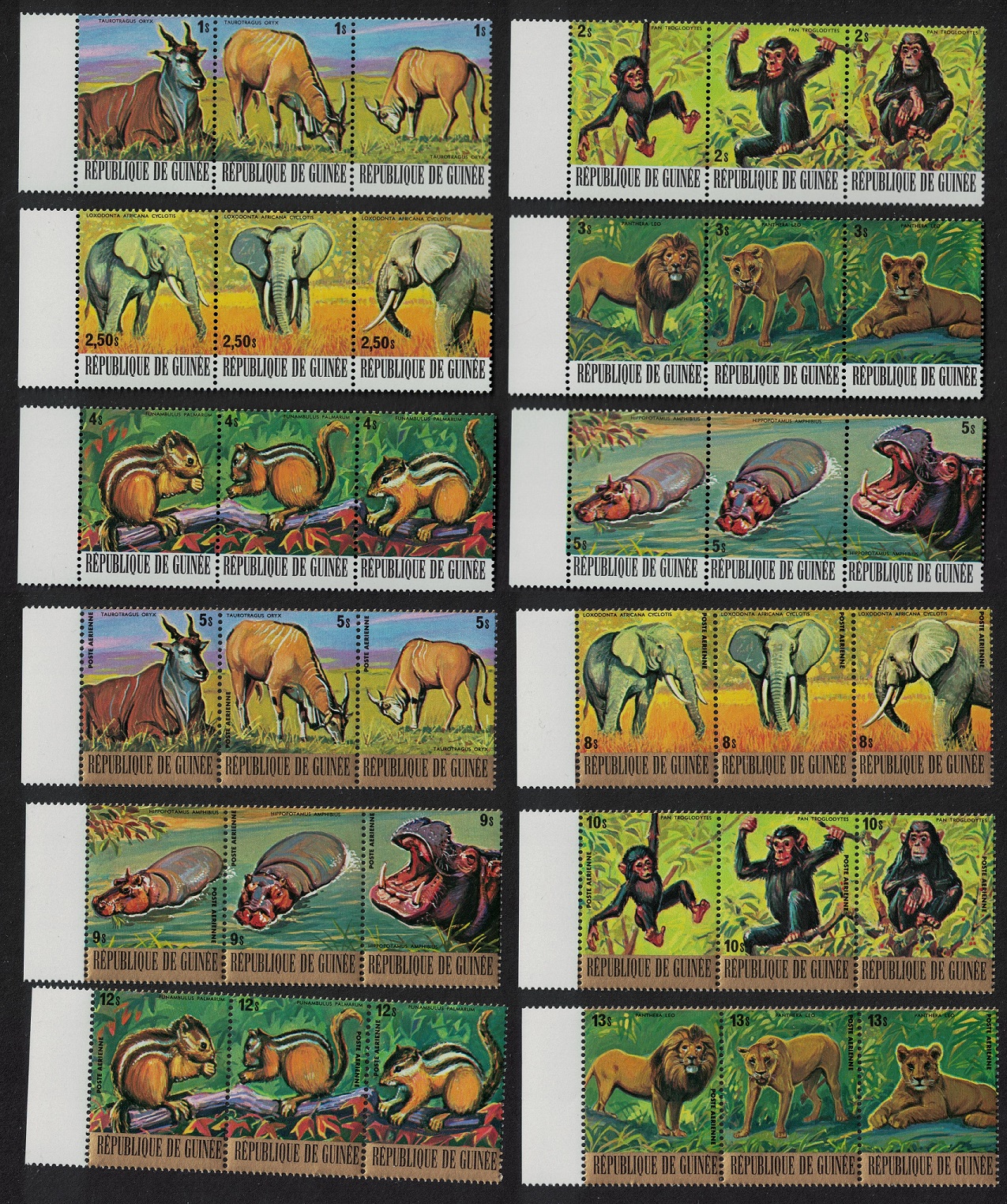 Guinea Endangered Animals 36v COMPLETE 1977 MNH SG#948-983 MI#793-828