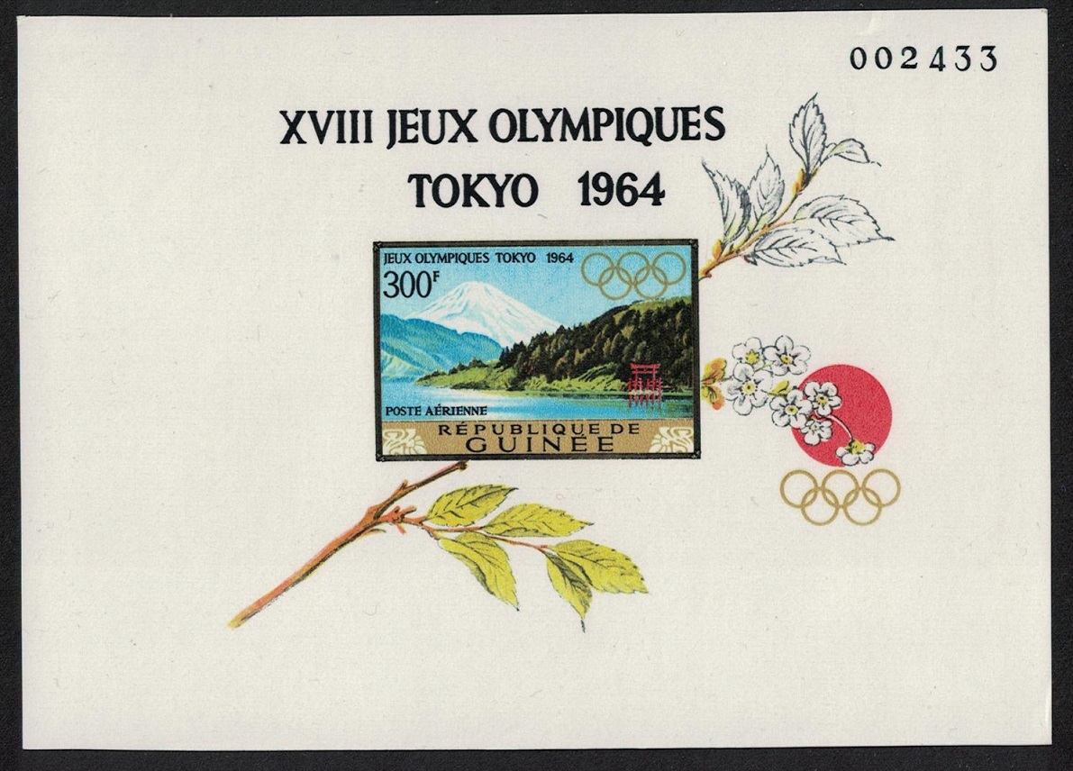 Guinea Birds Olympic Games Tokyo MS Imperf 1965 MNH SG#MS471 MI#Block 6B