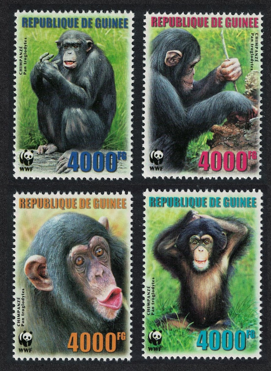 Guinea WWF Chimpanzee 4v 2006 MNH MI#4222-4225