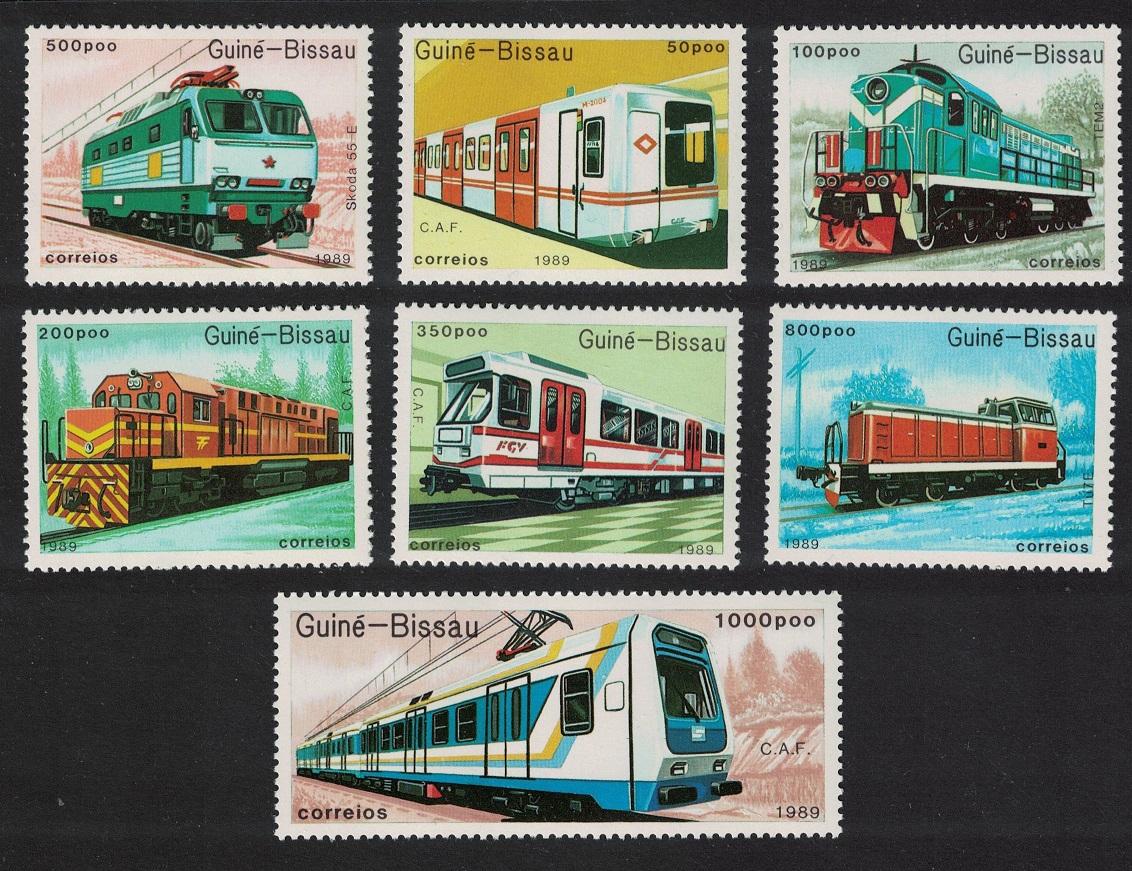 Guinea-Bissau Trains Railway Locomotives 7v 1997 MNH SG#1111-1117