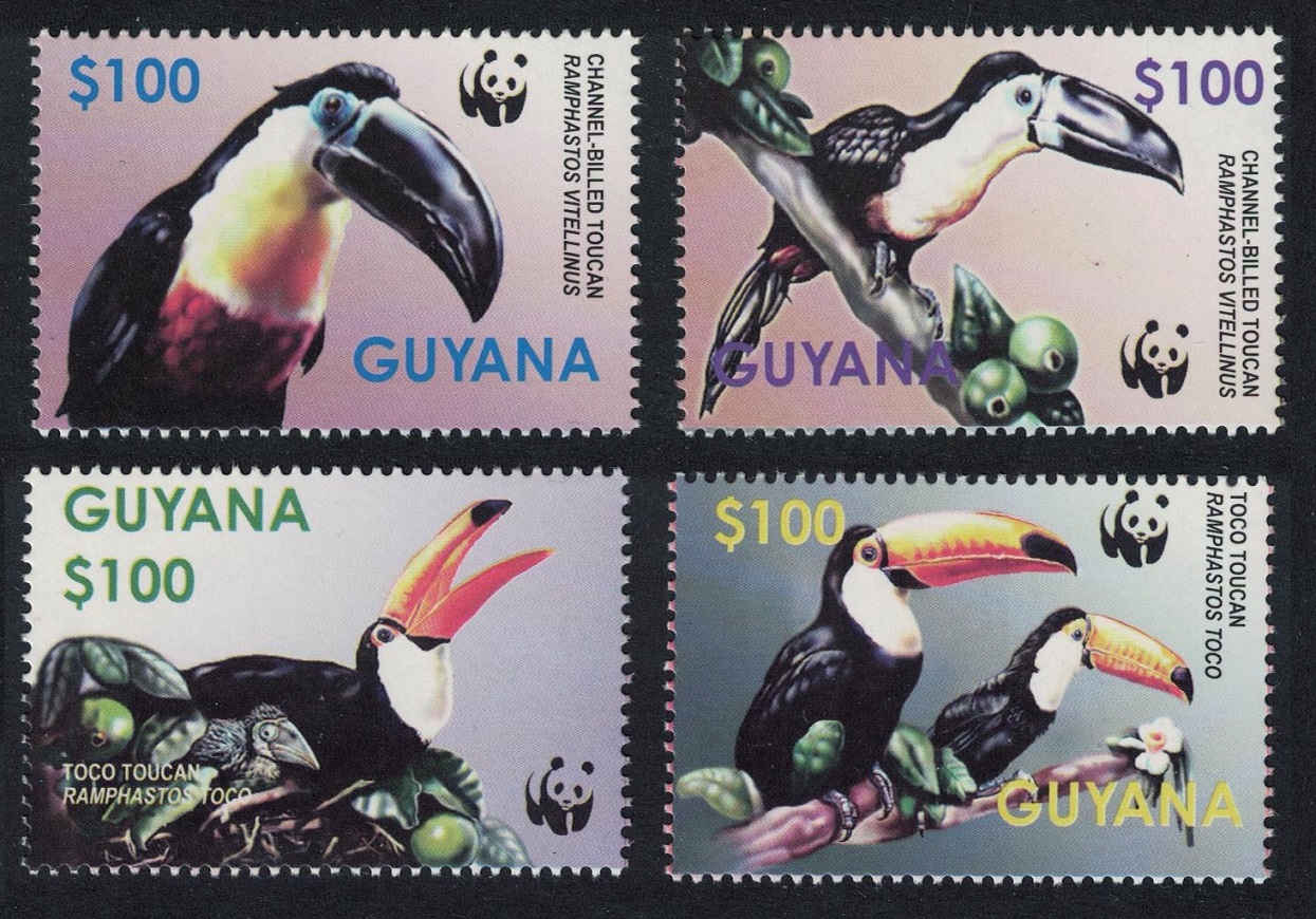 Guyana WWF Birds Toucans 4v 2003 MNH SG#6406-6409 MI#7626-7629 Sc#3792 a-d