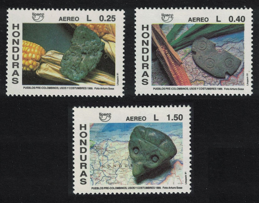 Honduras Archaeology Pre-Columbian Civilisations UPAEP 3v 1991 MNH SG#1149-1151 MI#1119-1121