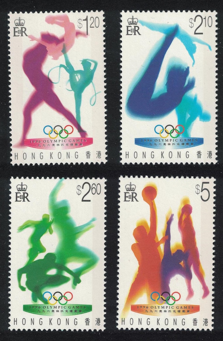 Hong Kong Basketball Gymnastics Olympic Games Atlanta 4v 1996 MNH SG#822-825 MI#762A-65A Sc#739-42