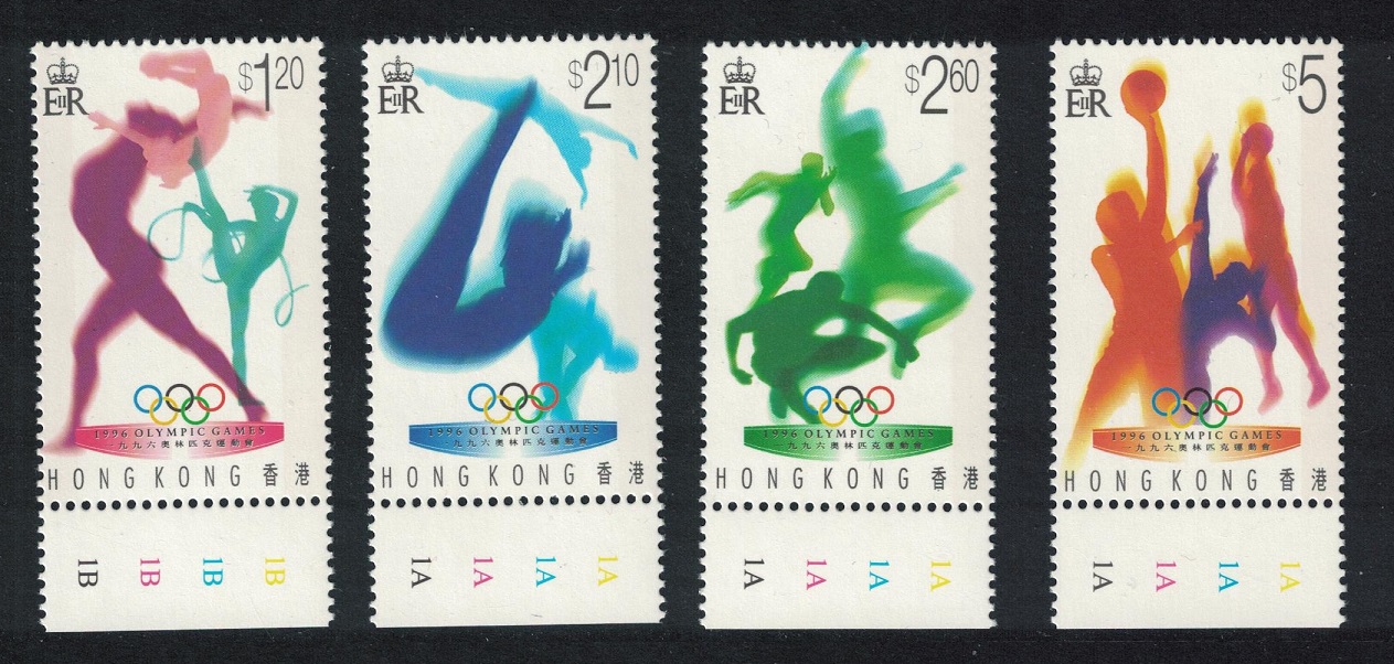 Hong Kong Basketball Gymnastics Olympic Games Atlanta 4v Margins 1996 MNH SG#822-825 MI#762A-65A Sc#739-42