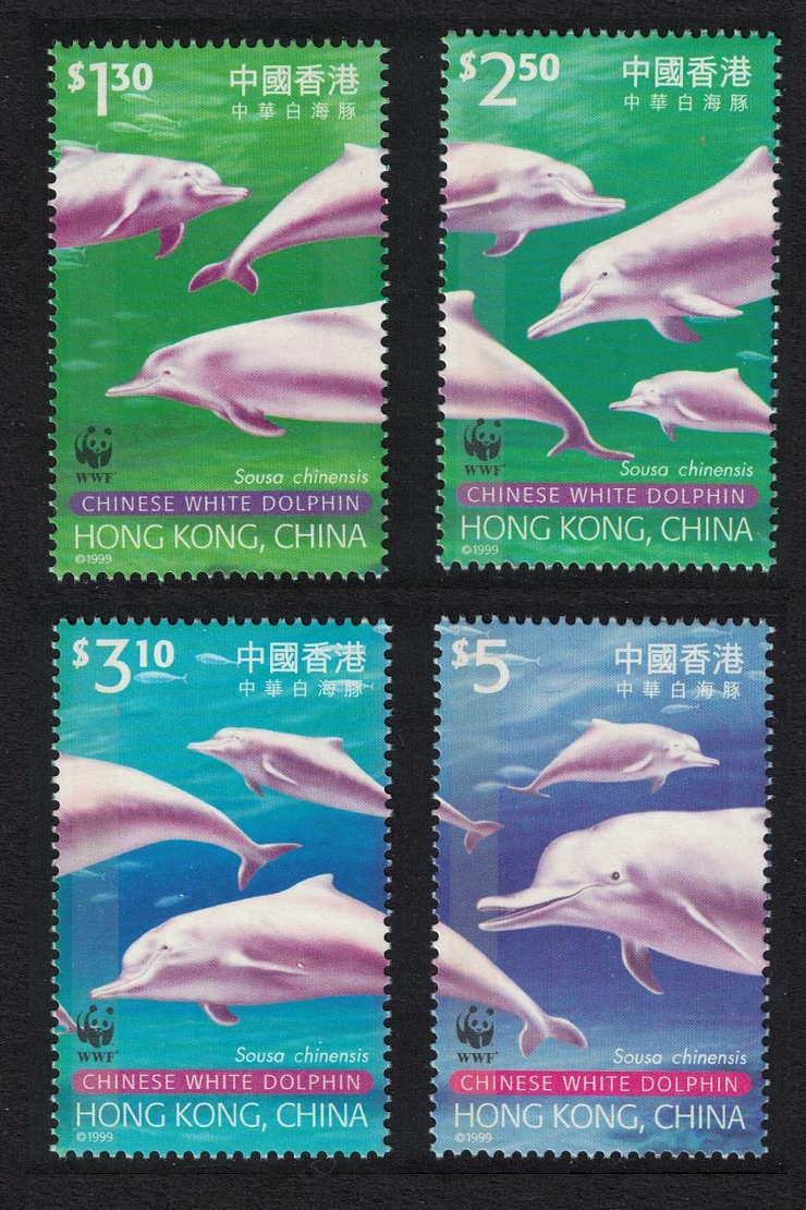 Hong Kong WWF Chinese White Dolphin 4v 1999 MNH SG#995-998 MI#919-922 Sc#875-878