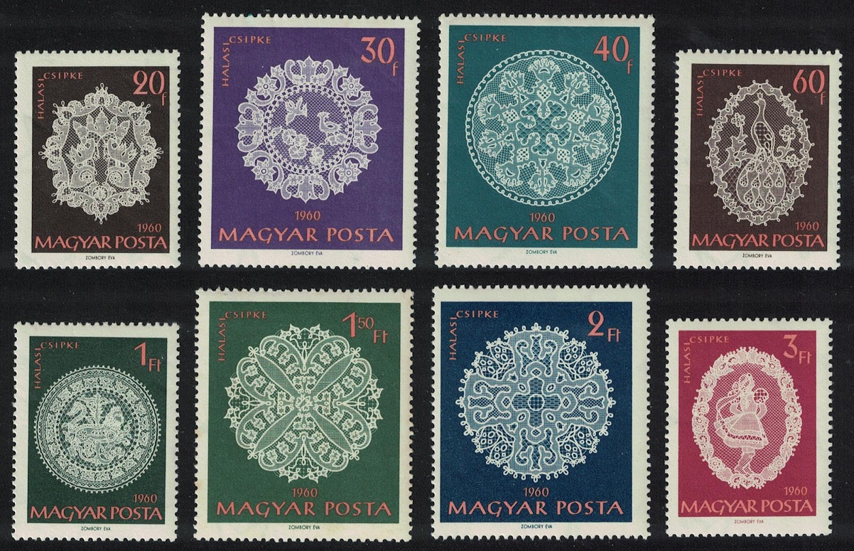 Hungary Halas Lace 1st series 8v 1960 MNH SG#1649-1656 MI#1660-1667