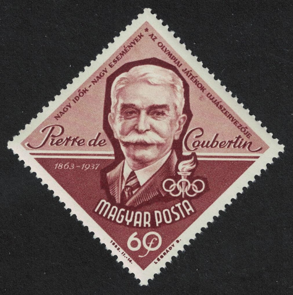 Hungary P. de Coubertin Olympic Games reviver 1963 MNH SG#1881