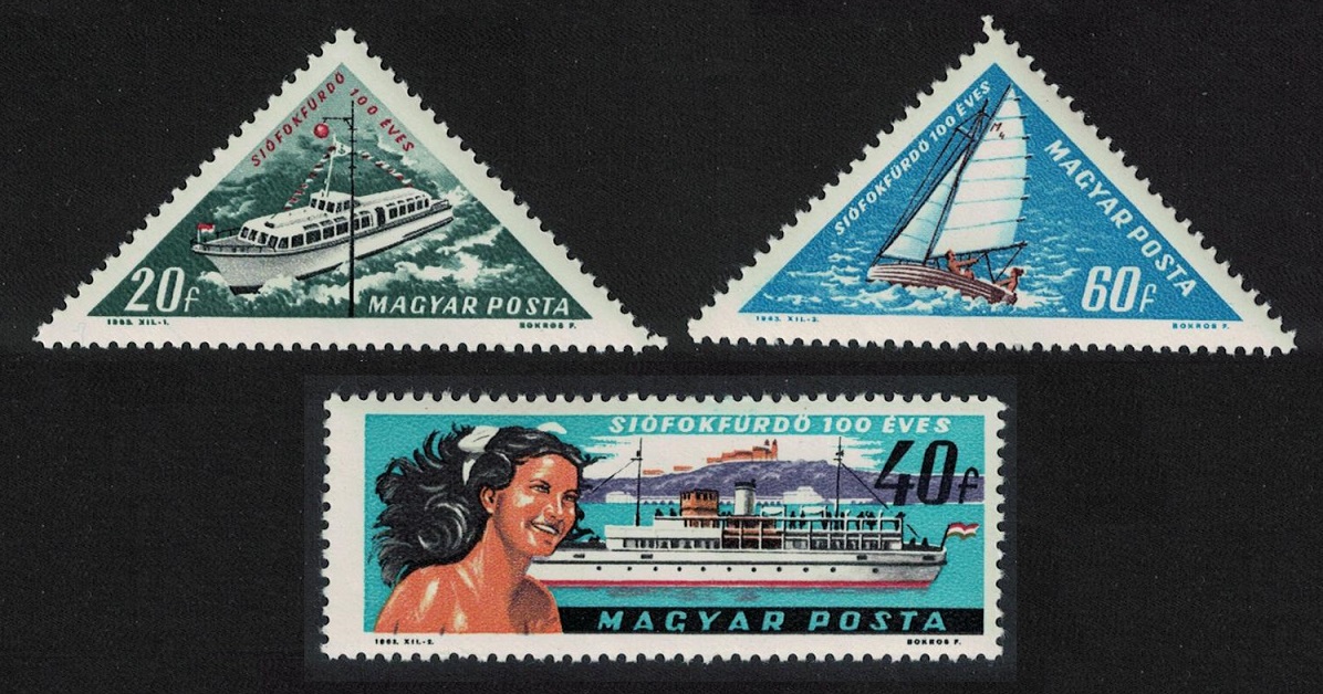 Hungary Sailing Boat Centenary of Siofok Resort Lake Balaton 3v 1963 MNH SG#1921-1923