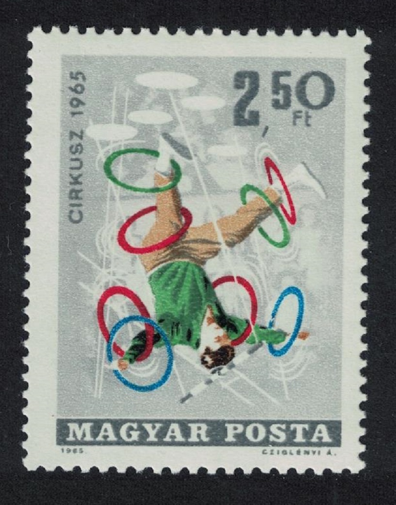 Hungary Acrobat with Hoops 2.50Ft 1965 Canc SG#2100