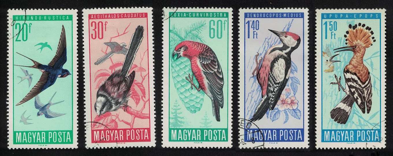 Hungary Protection of Birds 5v 1966 Canc SG#2184-2189 MI#2231-2236A