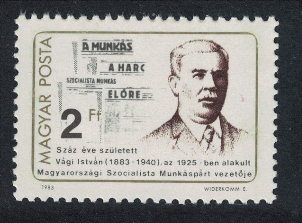 Hungary Istvan Vagi secretary of Socialist Workers&#39; Party 1983 MNH SG#3503