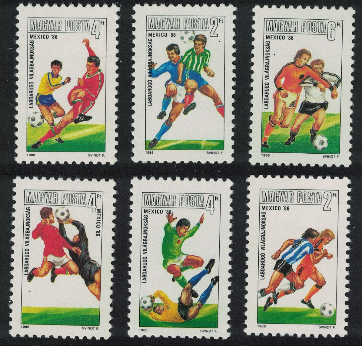 Hungary World Cup Football Championship Mexico 6v 1986 MNH SG#3689-3694