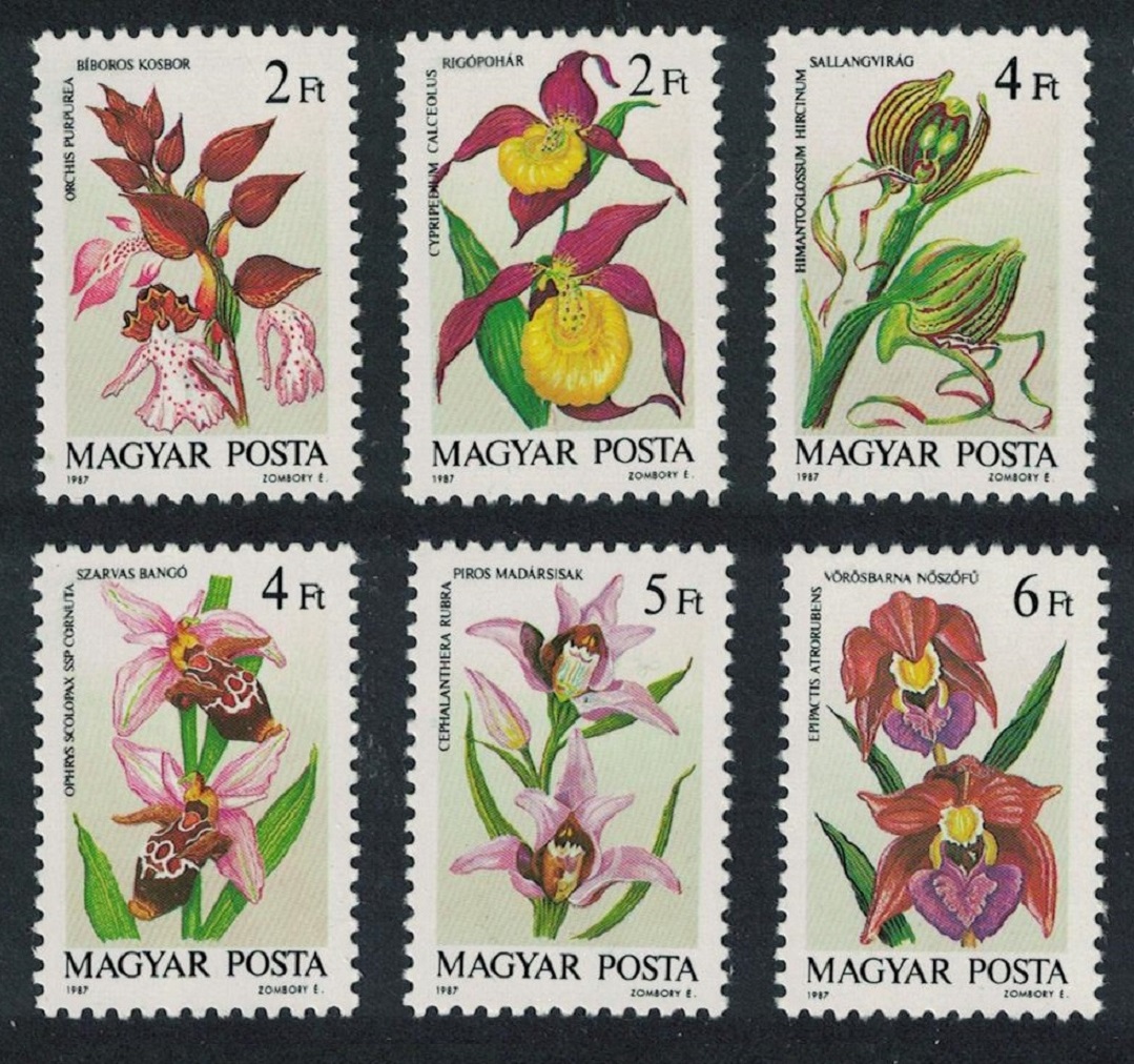 Hungary Orchids 6v 1987 MNH SG#3795-3800