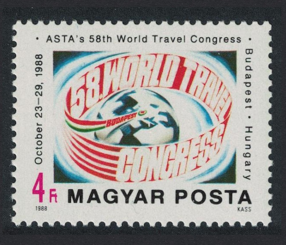 Hungary 58th American Society of Travel Agents Congress Budapest 1988 MNH SG#3862