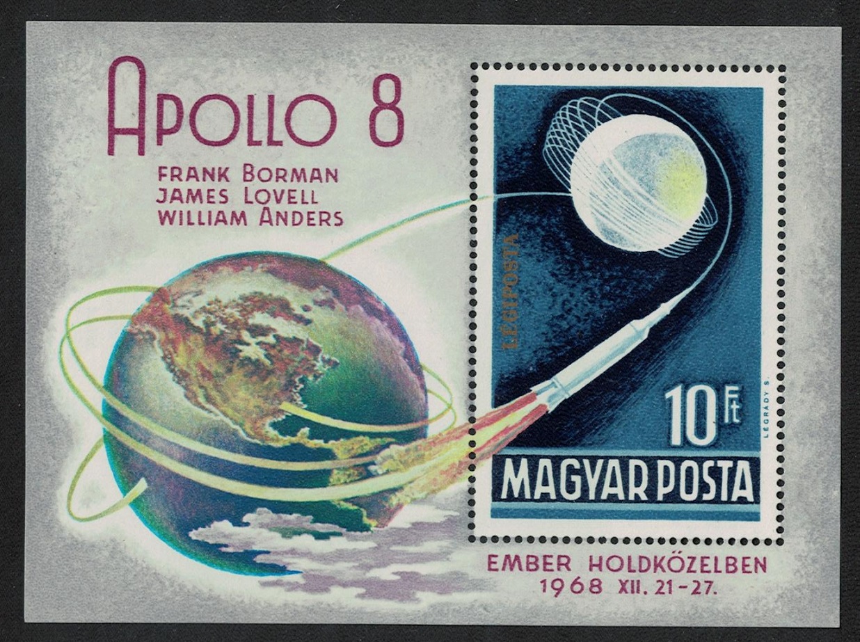 Hungary Moon Flight of &#39;Apollo 8&#39; MS 1969 MNH SG#MS2421