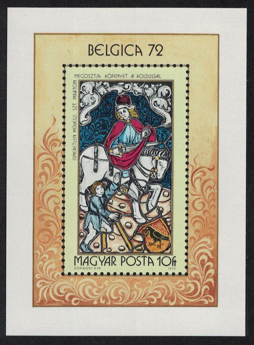 Hungary &#39;St. Martin and the Beggar&#39; Belgica &#39;72 MS 1972 MNH SG#MS2685