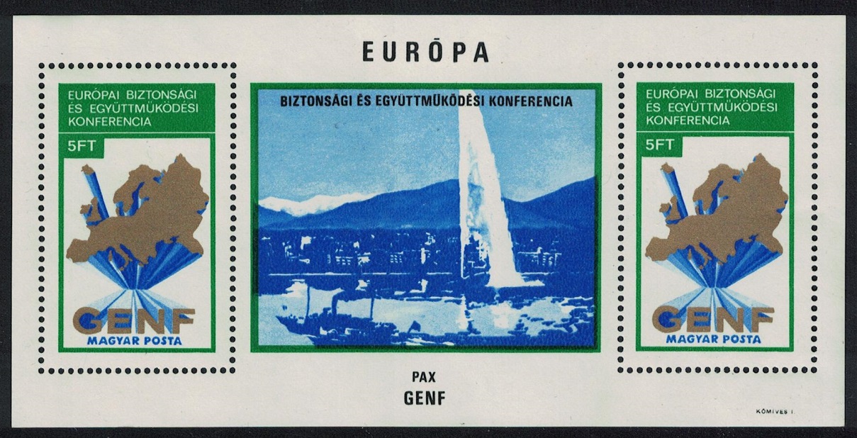 Hungary European Security and Co-operation Conference Geneva Sheet MS 1974 MNH SG#MS2862