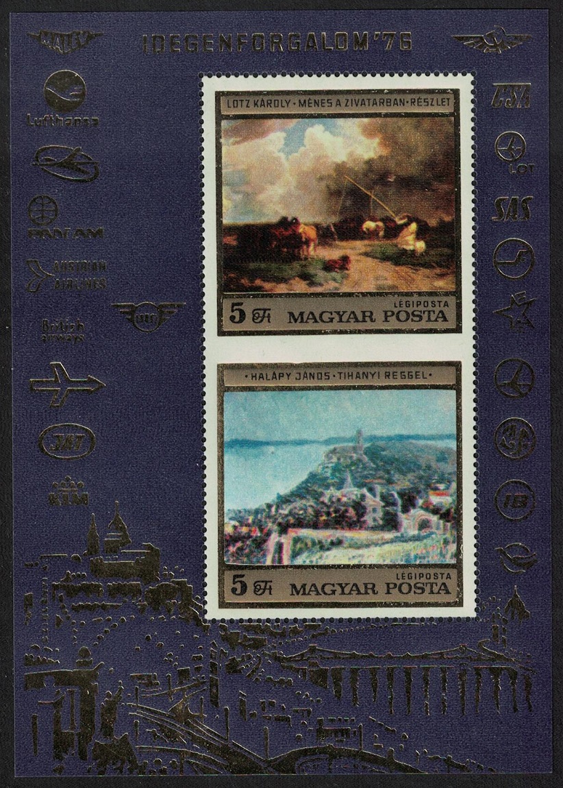 Hungary Paintings by Lotz and Halapy MS 1976 MNH SG#MS3022