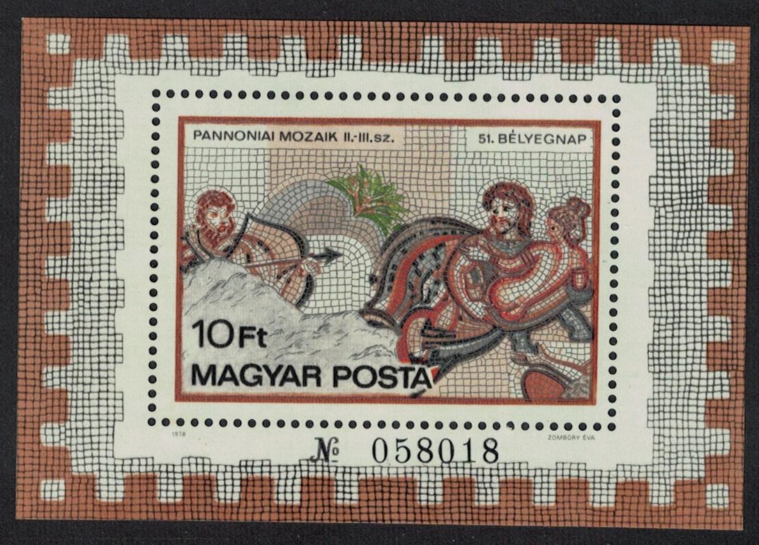 Hungary Roman Mosaics Stamp Day MS 1978 MNH SG#MS3209