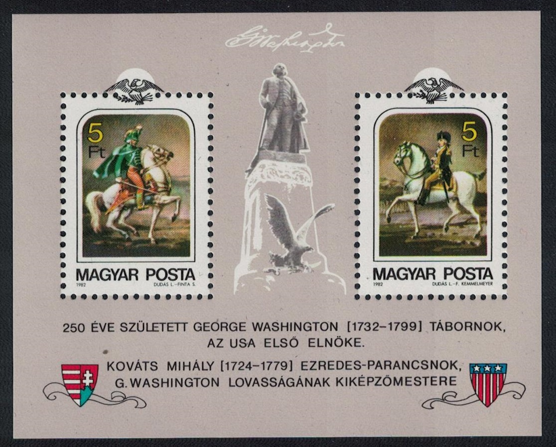 Hungary 250th Birth Anniversary of George Washington MS 1982 MNH SG#MS3451