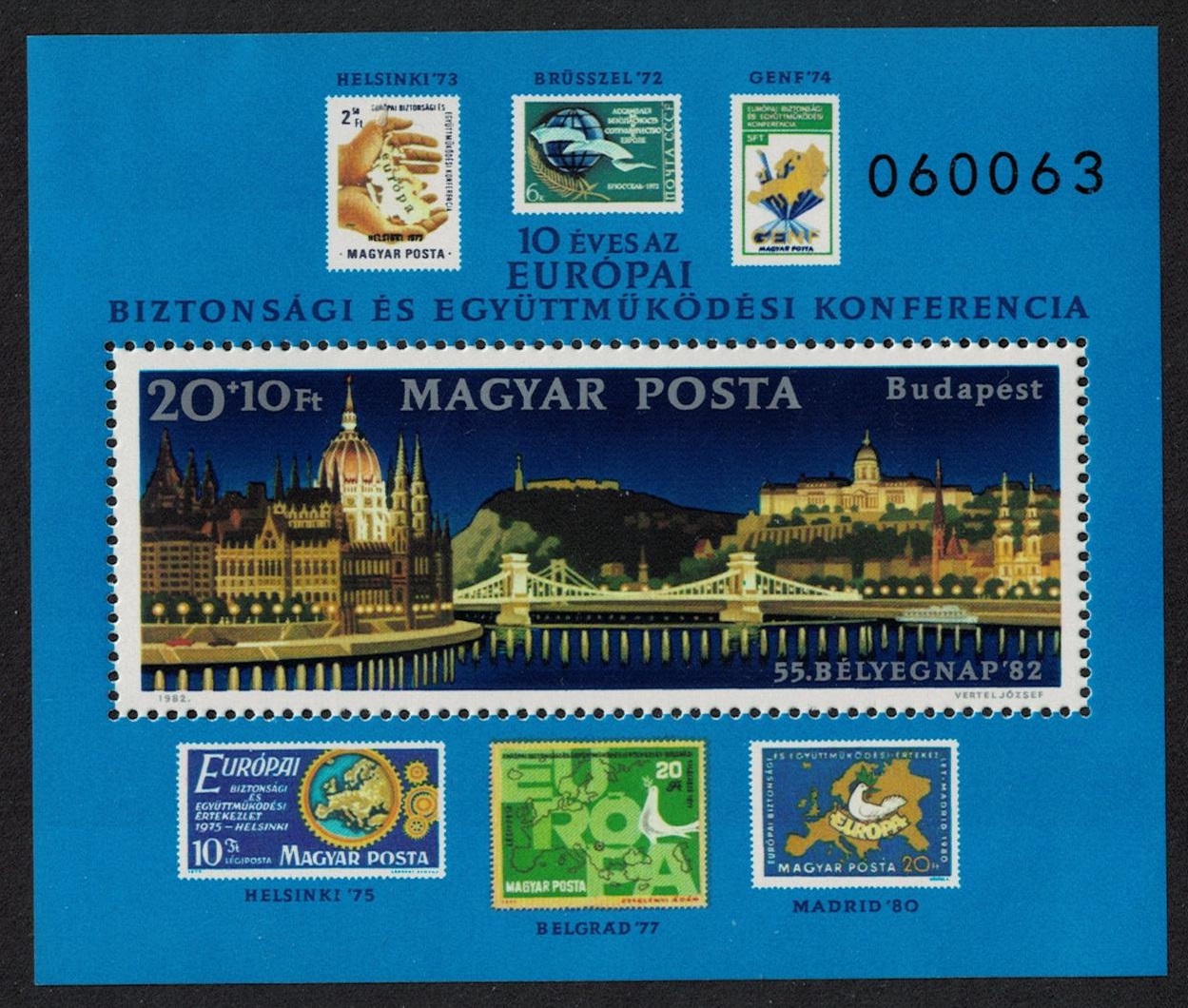 Hungary Bridge Castle European Security and Co-operation MS 1982 MNH SG#MS3456