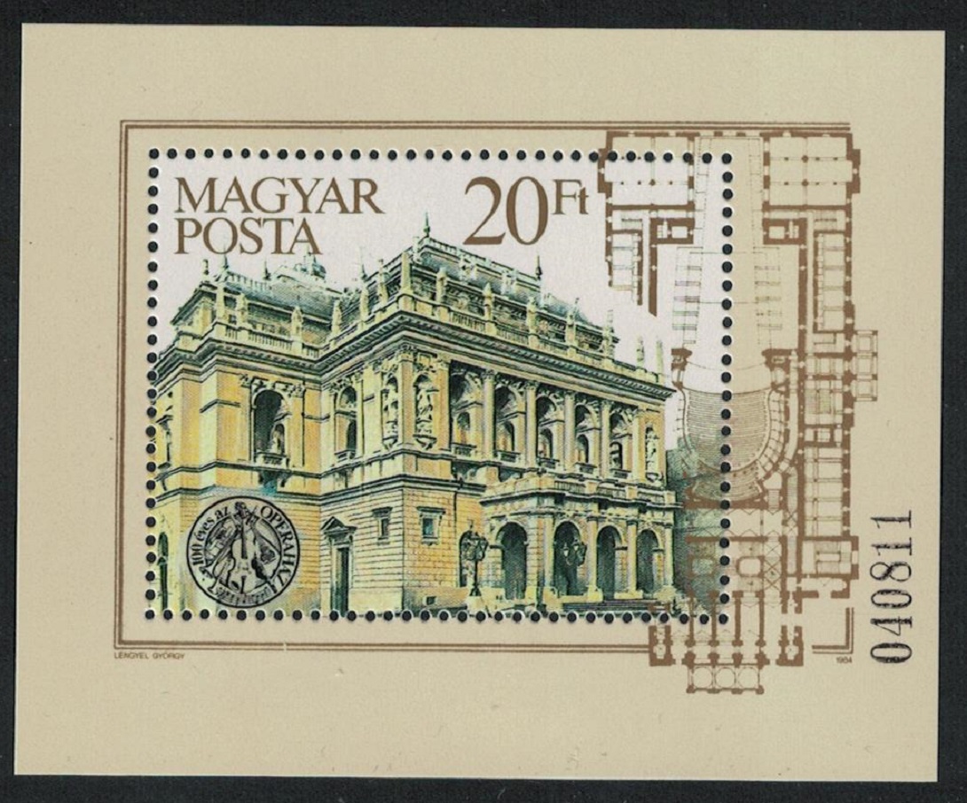 Hungary Reopening of Budapest Opera House MS 1984 MNH SG#MS3575