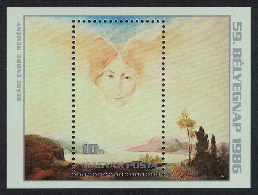 Hungary Paintings by Endre Szasz Stamp Day MS 1986 MNH SG#MS3712