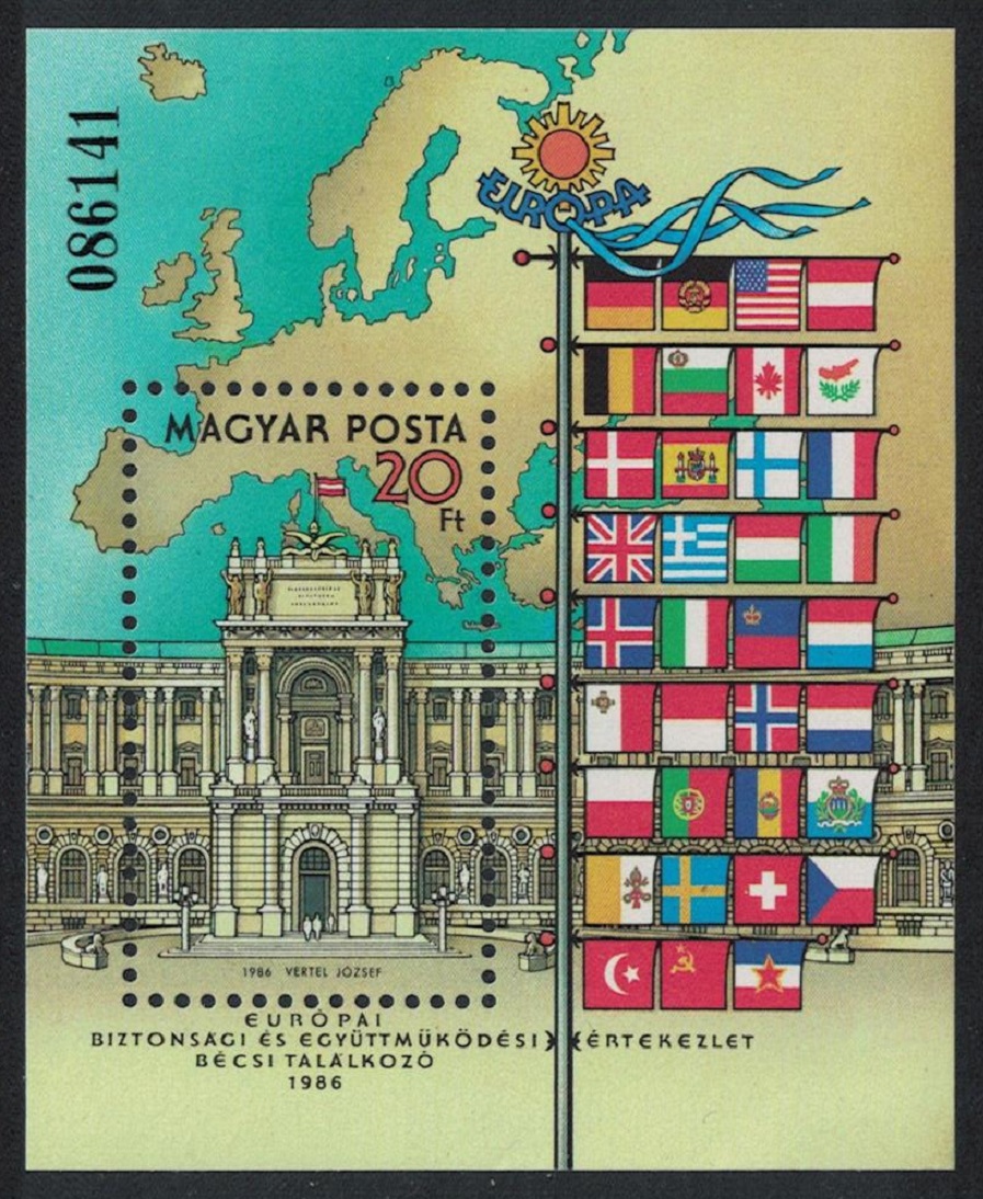 Hungary European Security and Co-operation Conference Vienna MS 1986 MNH SG#MS3717