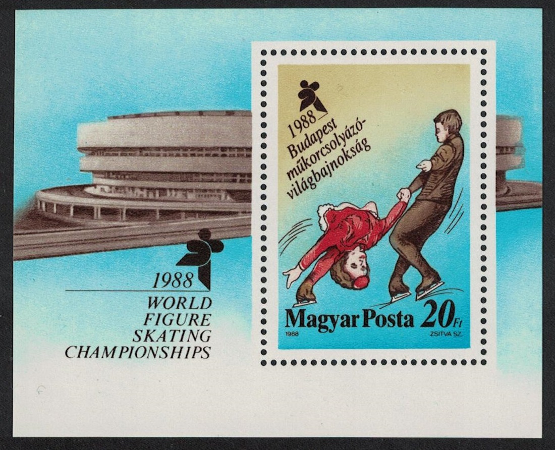 Hungary World Figure Skating Championships Budapest MS 1988 MNH SG#MS3831