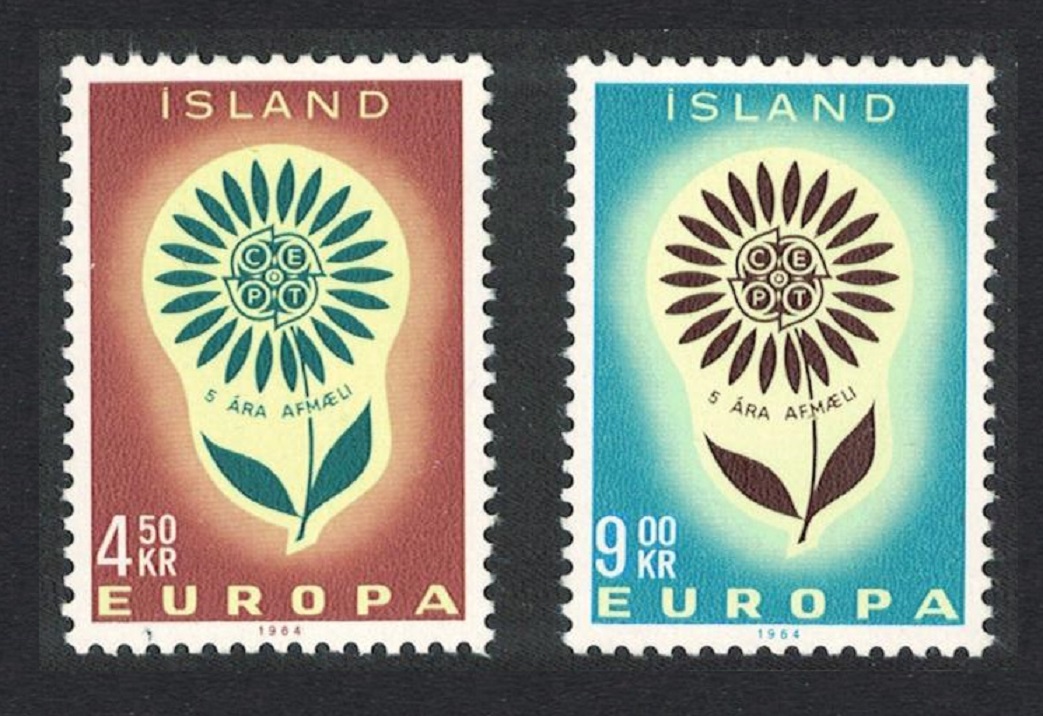 Iceland Europa Flower CEPT 2v 1964 MNH SG#416-417 MI#384-386