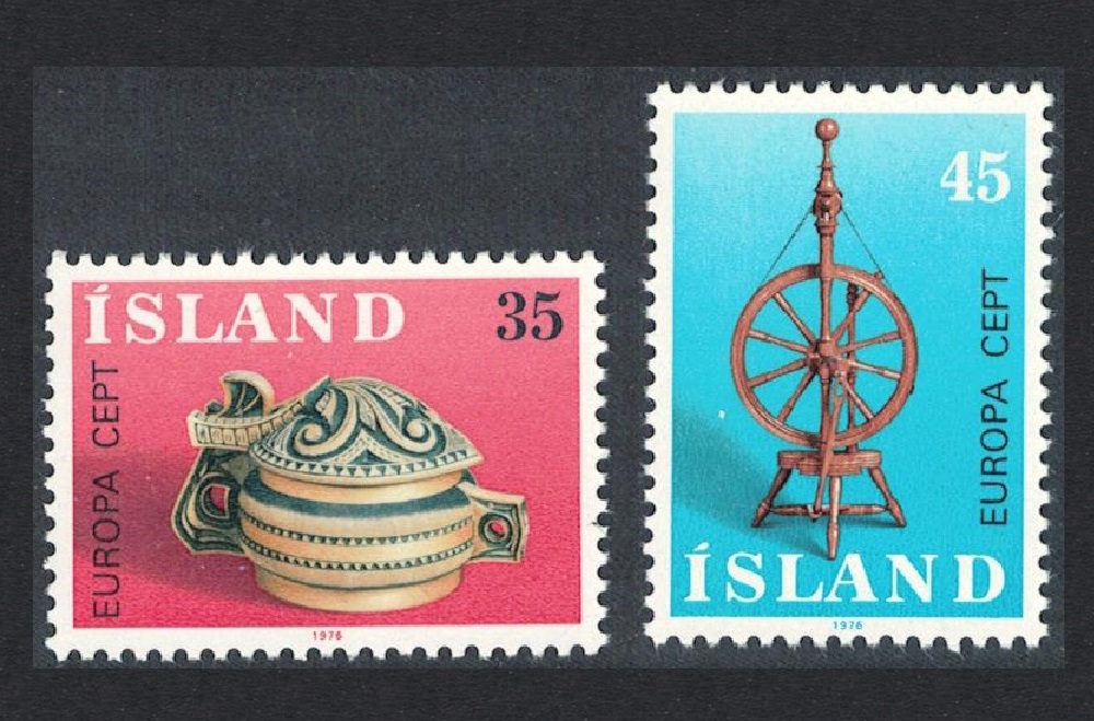 Iceland Europa. Old Wooden Crafts 2v 1976 MNH SG#545-546