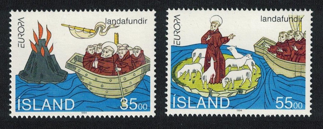 Iceland Europa CEPT St Brendan&#39;s Voyages 2v 1994 MNH SG#820-821