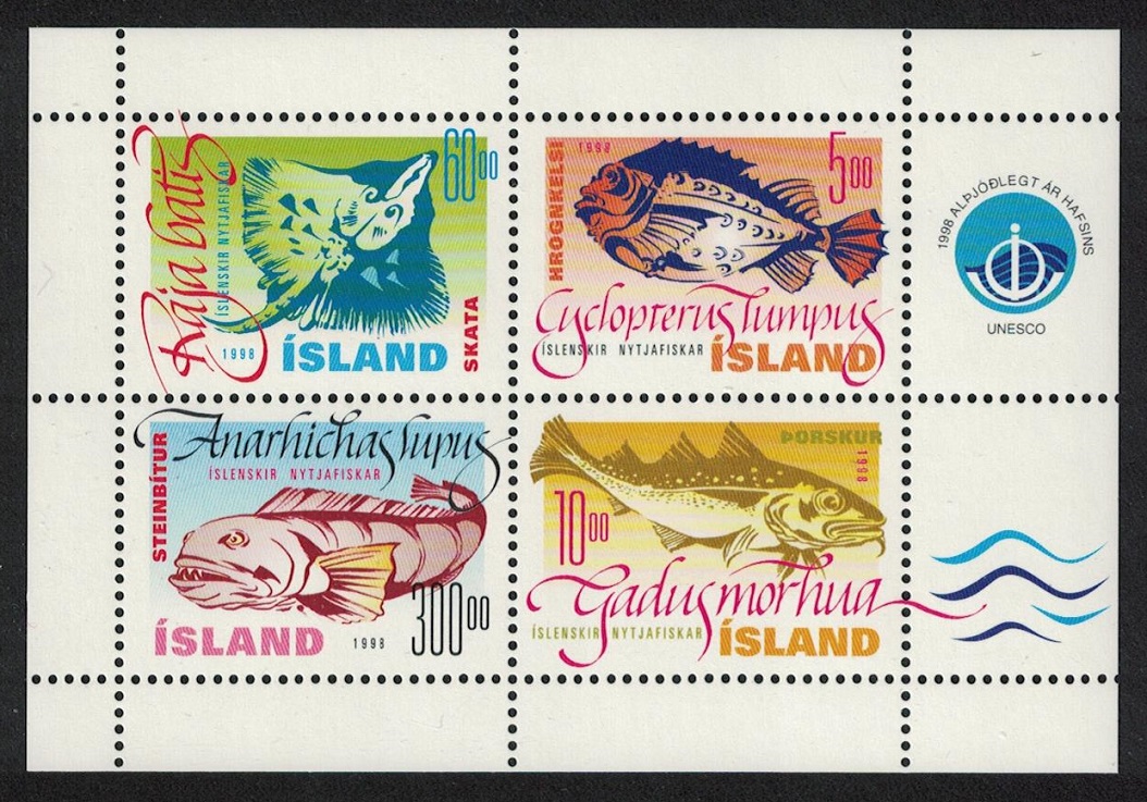 Iceland Fishes 1st series MS 1998 MNH SG#MS901