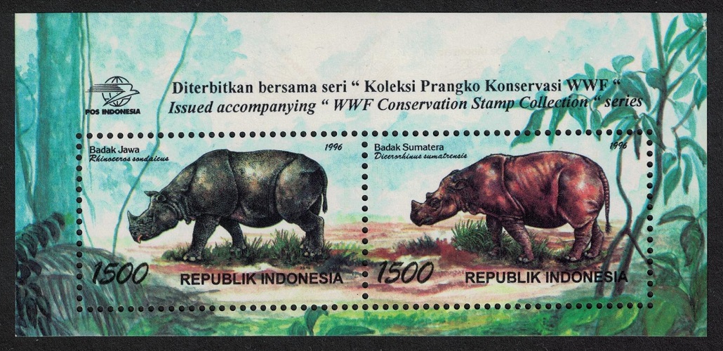 Indonesia WWF Rhinoceros MS 1996 MNH SG#MS2271 MI#Block 113