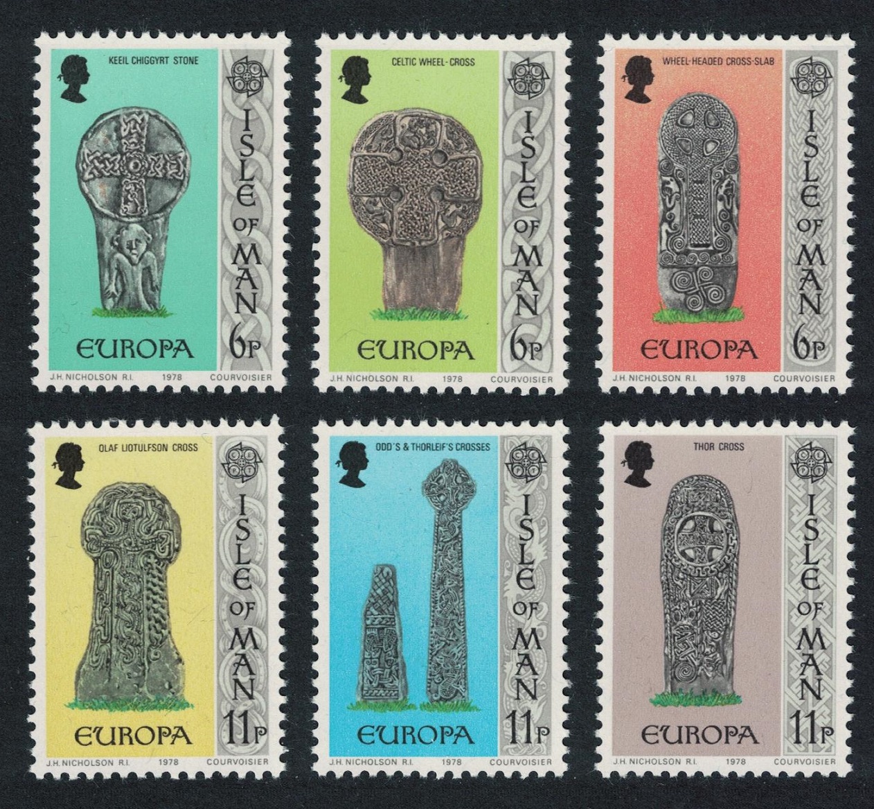 Isle of Man Europa Celtic and Norse Crosses 6v 1978 MNH SG#133-138 Sc#133-138