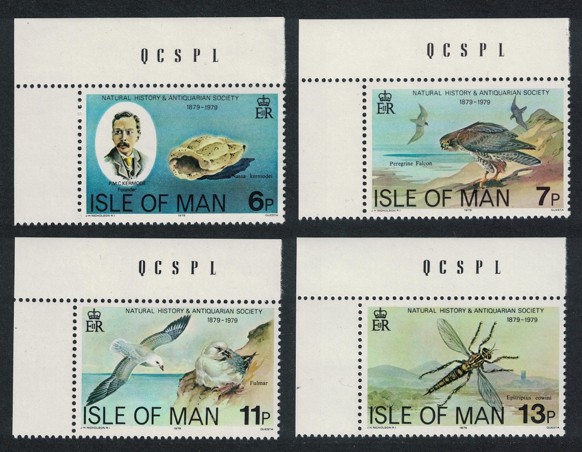 Isle of Man Falcon Fulmar Birds Natural History Society Corners 1979 MNH SG#144-147