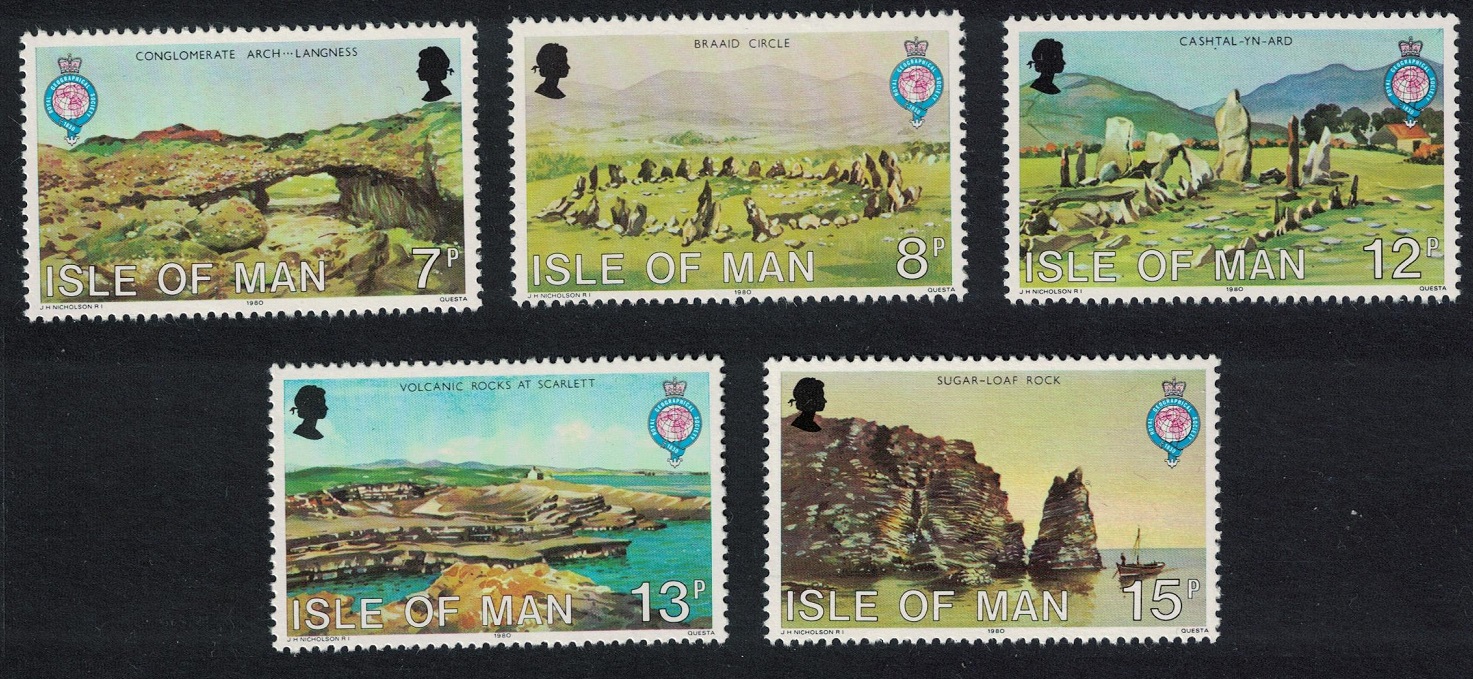 Isle of Man Royal Geographical Society 5v 1980 MNH SG#165-169 Sc#163-167