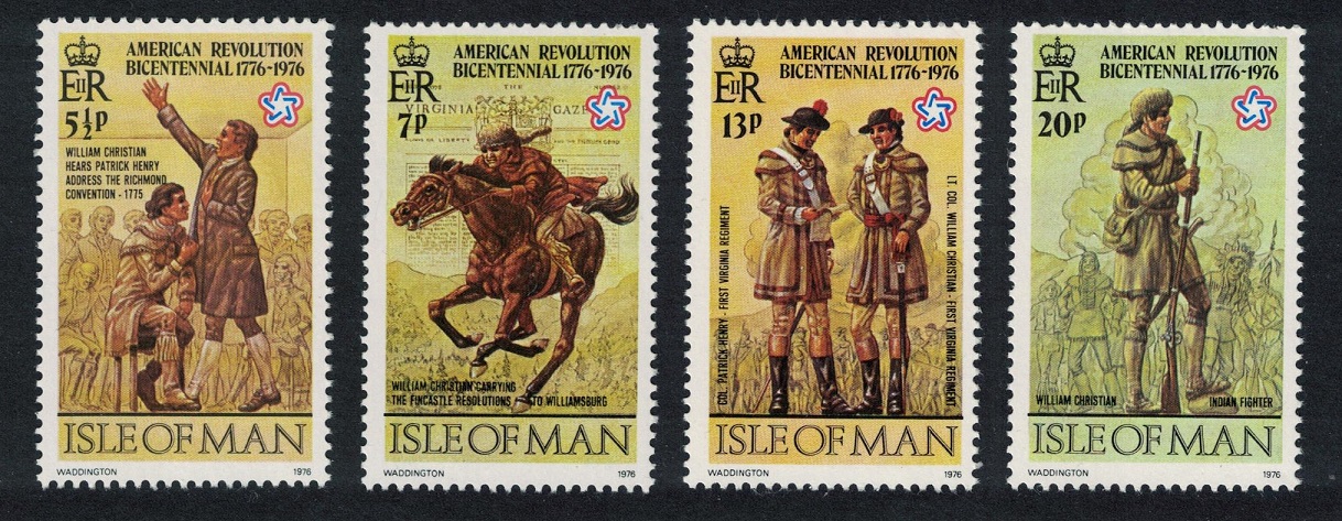 Isle of Man American Revolution 4v 1976 MNH SG#75-78 Sc#78-81