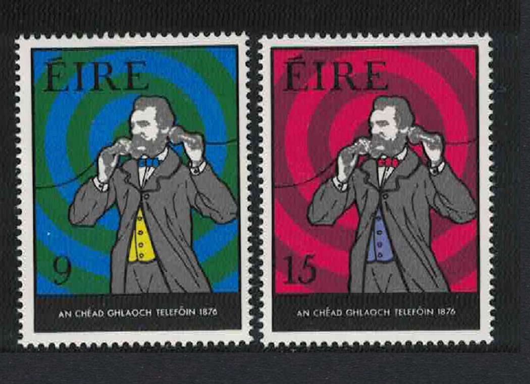 Ireland Telephone Graham Bell 2v 1976 MNH SG#389-390