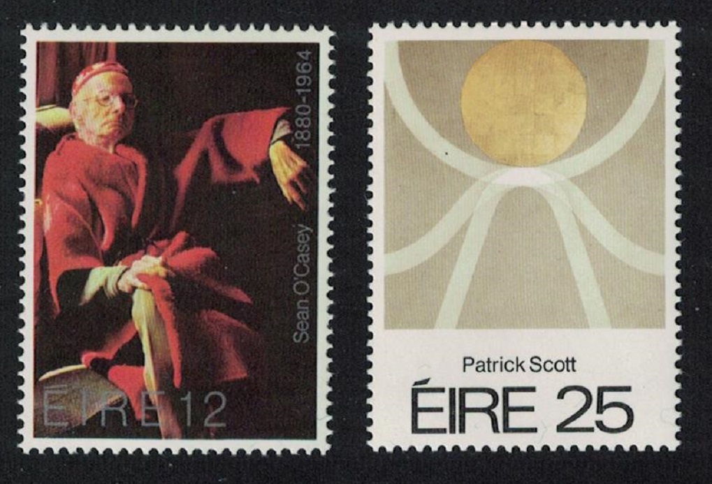 Ireland Playwright Painter Commemorations 2v 1980 MNH SG#469-470