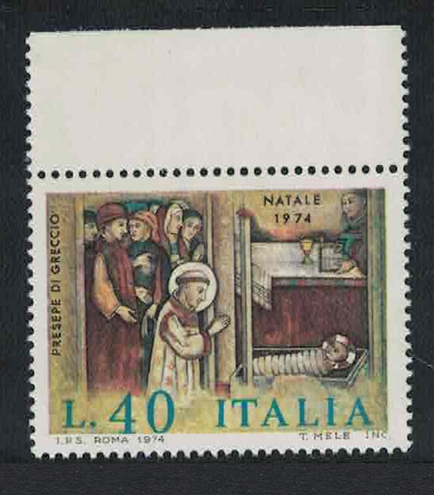 Italy Christmas Painting Top Margin 1974 MNH SG#1421